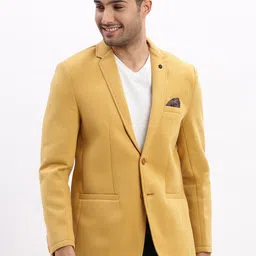 SHOWOFF Slim-Fit Notched Lapel Collar Single Breasted Cotton Casual Blazer-picture-18