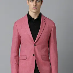 Louis Philippe  Long Sleeve Double Vent Single Breasted Blazers-picture-45