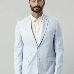 Indian Terrain Notched Lapel Collar Single-Breasted Formal Blazer-image-96