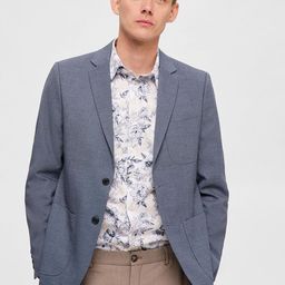 SELECTED Men Self Design Single Breasted Slim Fit Formal Blazer-picture-33