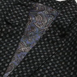 SHOWOFF Men Black & White Printed Single-Breasted Blazer image 5