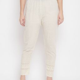 Clora Creation Women Embroidered Straight Fit Cotton Palazzos-picture-31