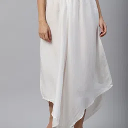BCZ Style Women Flared High-Low Hem Palazzos-image-13