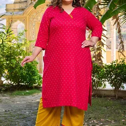 PrettyPlus by Desinoor.com Women Regular Kurta with Trousers-image-90
