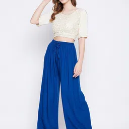 Clora Creation Women Flared Palazzos image 5