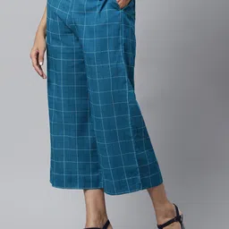 AURELIA Women Blue & White Printed Ethnic Palazzos-picture-35