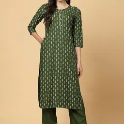 Pistaa Floral Printed Regular Gotta Patti Kurta With Palazzos-picture-37