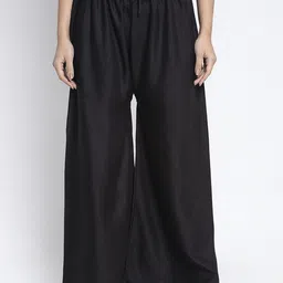 GRACIT Women Set of 2 Black & Maroon Printed Palazzos image 2