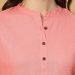 Pistaa Mandarin Collar Straight Kurta with Palazzos image 2