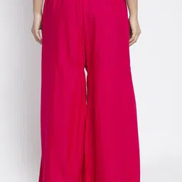 GRACIT Women Pink Flared Ethnic Palazzos image 2
