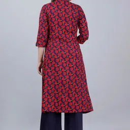 MAUKA Floral Printed A-Line Kurta with Palazzos image 3
