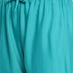 GRACIT Women Pink & Blue Set Of 2 Rayon Solid Palazzos image 4