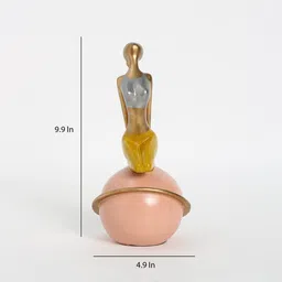 casacraft from pepperfry Multicolor Polyresin Lady Yoga Figurine Backbend image 3