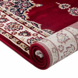 sapana carpet-mats Burgundy & Cream Traditional Polyester 4 x 6 Feet Machine Made Carpet image 5