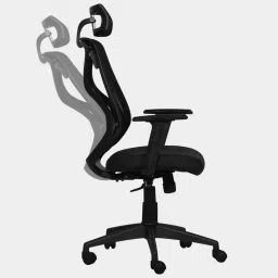 trevi furniture Spider Breathable Mesh Ergonomic Chair in Black Colour with Headrest image 5