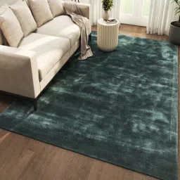 jaipur rugs Blue Abstract Viscose 4 ft X 6 ft Hand Tufted Rectangle Carpet-picture-34