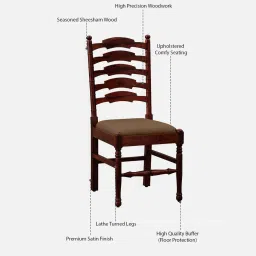 amberville from pepperfry Encore Sheesham Wood Dining Chairs In Honey Oak Finish (Set Of 2) image 4