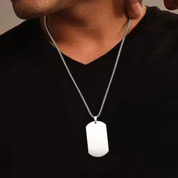 Roadster Men Silver-Plated Pendant With Ball Chain image 2