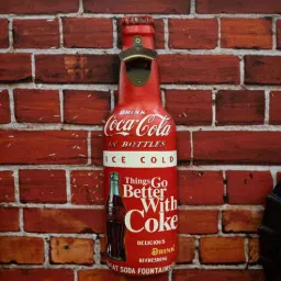 eazywagon Red Metal Ice Cold Coca Cola Wall Decor-picture-12