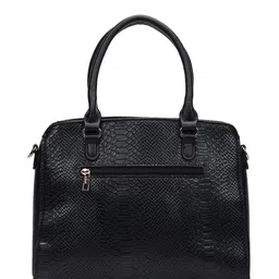 Lavie Black Animal Textured PU Regular Structured Handheld Bag image 5