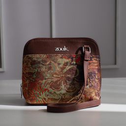 ZOUK Floral Printed Structured Sling Bag-picture-26