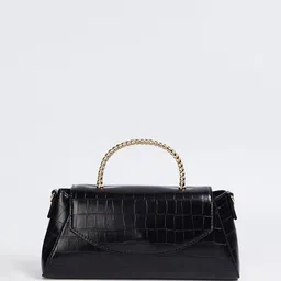 max Women Textured Structured Satchel Bag-image-13