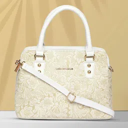 Lino Perros Off-White & Beige Printed Handheld Bag-picture-24