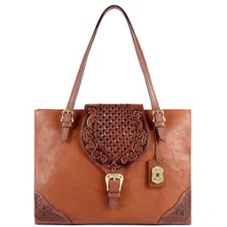 Hidesign Tan Brown Textured Leather Handheld Bag-picture-39