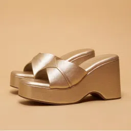 Eridani Women Lauren Gold Wedges Heels-image-43
