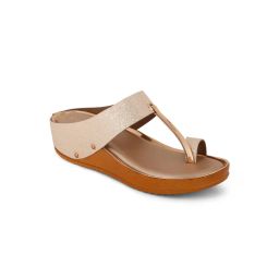 Iconics Rose Gold Women Embellished Sequined Sandals-picture-3