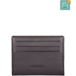 Sassora Unisex Brown Textured Leather RFID Protected Card Holder-picture-25