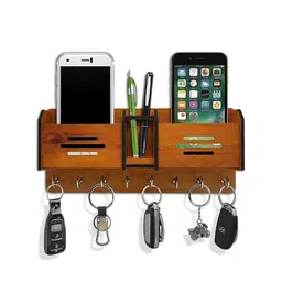 CAPIO ART Brown Wooden Key Holder image 3