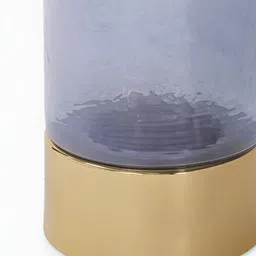 Pure Home and Living Blue & Gold Toned Aluminium Candle Holder image 4