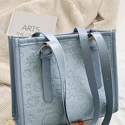 LULU & SKY Comversational Textured Shopper Shoulder Bag-picture-51