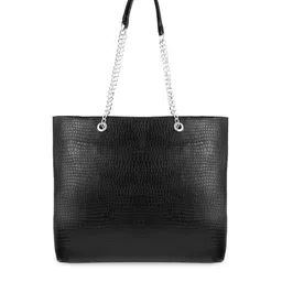 Toteteca Black Textured PU Structured Shoulder Bag-picture-35