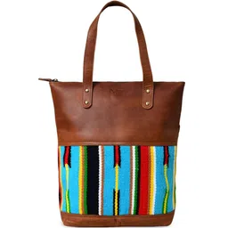MaheTri Striped Leather Structured Shoulder Bag-picture-52