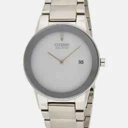 Citizen Men White Dial & Silver Toned Stainless Steel Bracelet Style Straps Analogue Watch AU1060-51A-image-55