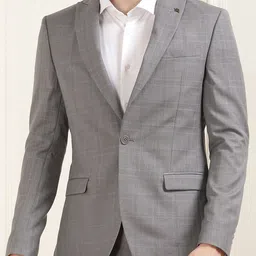 Ted Baker Checked Single-Breasted Notched Lapel Collar Woolen Formal Blazer-picture-13