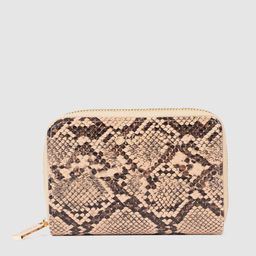 Accessorize Women Nude-Coloured Snake Print Zip Around Wallet-picture-18