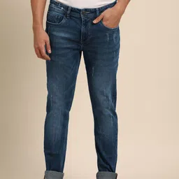 Being Human Men Slim Fit Low Distress Light Fade Stretchable Jeans-image-67