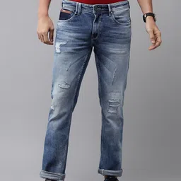 SPYKAR Men Mid-Rise Mildly Distressed Light Fade Stretchable Jeans-picture-28