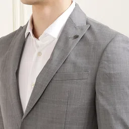 Ted Baker Checked Single-Breasted Notched Lapel Collar Woolen Formal Blazer image 4