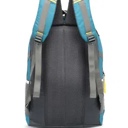 Martucci Unisex Teal & Grey Colourblocked Backpack with Reflective Strip image 4