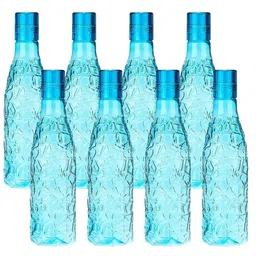 Kuber Industries Blue Set of 8 Plastic Solid Water Bottle image 1