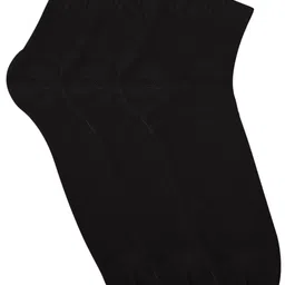 N2S NEXT2SKIN Women Pack Of 3 Black Solid Cotton Terry Above Ankle-Length Thumb Socks-picture-13