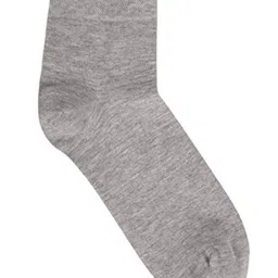 N2S NEXT2SKIN Men Pack Of 3 Grey Melange Solid Combed Cotton Ankle-Length Socks image 3