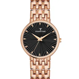 Franktime Women Brass Dial & Stainless Steel Bracelet Style Straps Analogue Watch FT-0039 GRY image 2