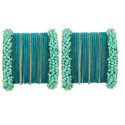 NMII Set Of 42 Zircon Studded Velvet Bangles-image-89