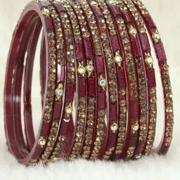 LAVAZZA Set Of 12 Glass Bangles-picture-21