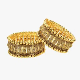 Adwitiya Collection Set Of 2 Gold-Plated Gold-Toned Stone Studded Antique Bangle-picture-18